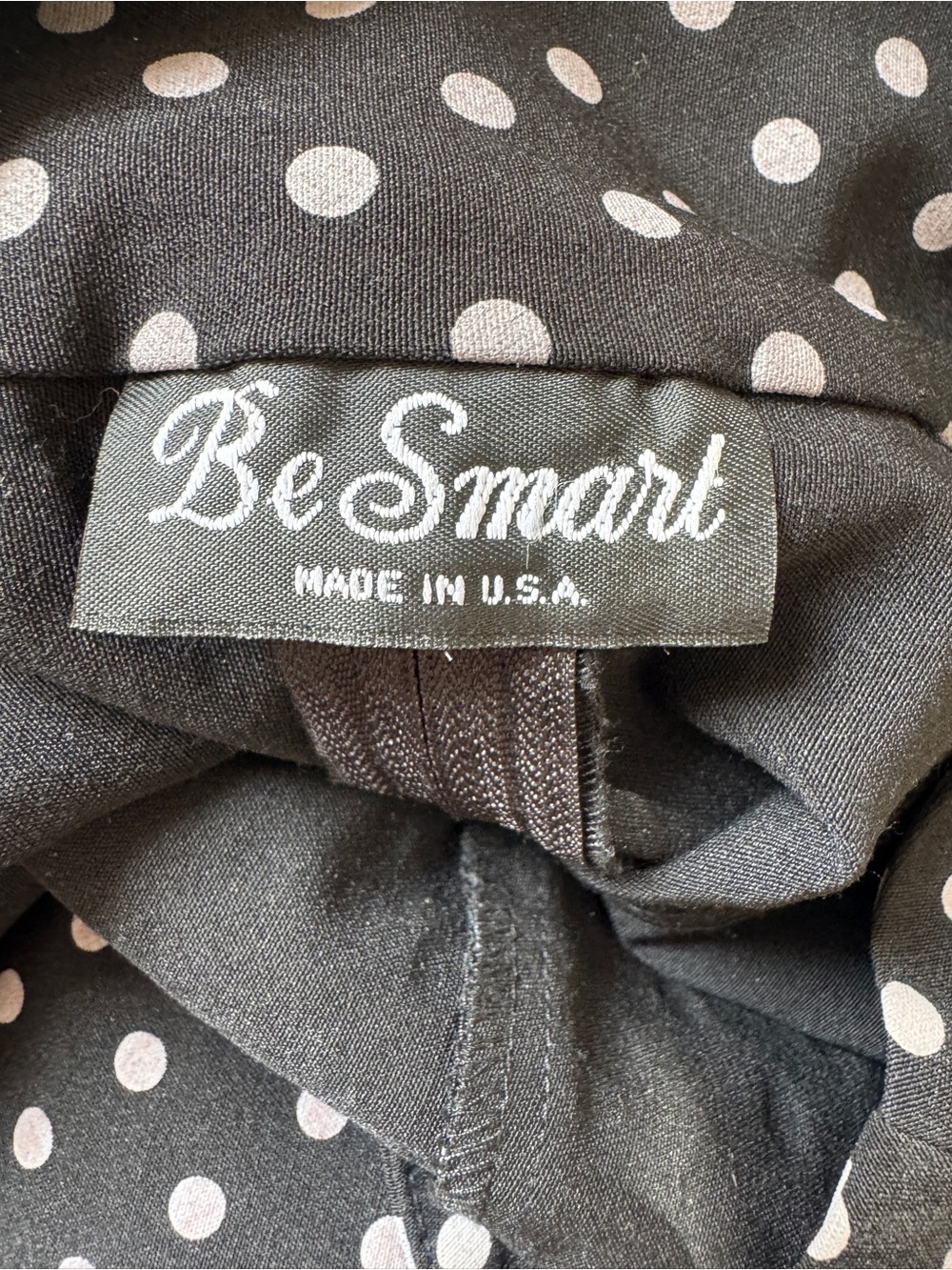 Be Smart Dress Polka Dot Crinoline Flair Retro Pin Up Black White Sz S - Picture 3 of 12